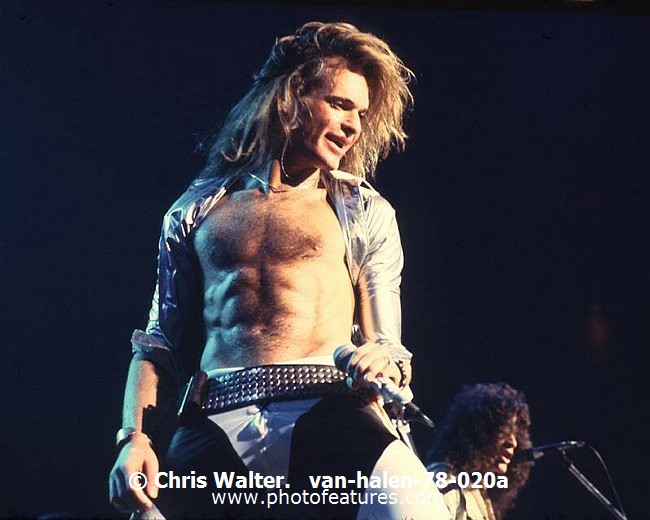 Photo of David Lee Roth for media use , reference; van-halen-78-020a,www.photofeatures.com