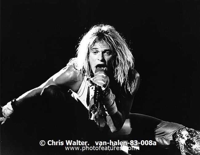 Photo of David Lee Roth for media use , reference; van-halen-83-008a,www.photofeatures.com
