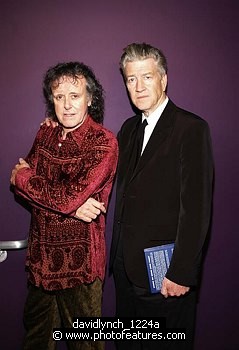 Photo of Donovan and David Lynch<br>in concert for the David Lynch Foundation for Consciousness-Based Education and the David Lynch book &quotCatching The Big Fish: Meditation, Consciousness and Creativity" at the Kodak Theatre in Hollywood, January 21st 2007.<br>Photo by Chris Walter/Photofeatures , reference; davidlynch_1224a