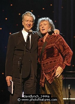 Photo of David Lynch and Donovan<br>in concert for the David Lynch Foundation for Consciousness-Based Education and the David Lynch book &quotCatching The Big Fish: Meditation, Consciousness and Creativity" at the Kodak Theatre in Hollywood, January 21st 2007.<br>Photo by Chris Walter/Photofeatures , reference; davidlynch_1444a