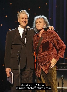 Photo of David Lynch and Donovan<br>in concert for the David Lynch Foundation for Consciousness-Based Education and the David Lynch book &quotCatching The Big Fish: Meditation, Consciousness and Creativity" at the Kodak Theatre in Hollywood, January 21st 2007.<br>Photo by Chris Walter/Photofeatures , reference; davidlynch_1445a