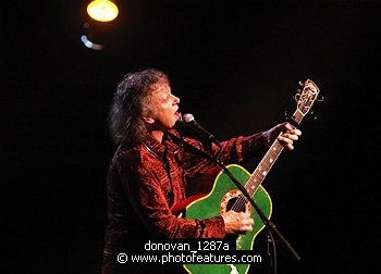 Photo of Donovan<br>in concert for the David Lynch Foundation for Consciousness-Based Education and the David Lynch book &quotCatching The Big Fish: Meditation, Consciousness and Creativity" at the Kodak Theatre in Hollywood, January 21st 2007.<br>Photo by Chris Walter/Photofeatures , reference; donovan_1287a