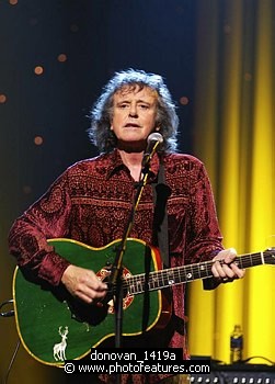 Photo of Donovan<br>in concert for the David Lynch Foundation for Consciousness-Based Education and the David Lynch book &quotCatching The Big Fish: Meditation, Consciousness and Creativity" at the Kodak Theatre in Hollywood, January 21st 2007.<br>Photo by Chris Walter/Photofeatures , reference; donovan_1419a