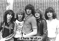 Photo of Def Leppard 1980 Pete Willis, Steve Clark, Joe Elliott, Rick Allen, Rick Savage<br> Chris Walter<br>