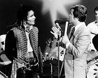 Photo of Adam Ant interviewed by Dick Clark 1981 on American Bandstand