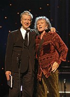 Photo of David Lynch and Donovan 2007<br>in concert for the David Lynch Foundation for Consciousness-Based Education and the David Lynch book &quotCatching The Big Fish: Meditation, Consciousness and Creativity" at the Kodak Theatre in Hollywood, January 21st 2007.<br>Photo by Chris Walter/Photofeatures