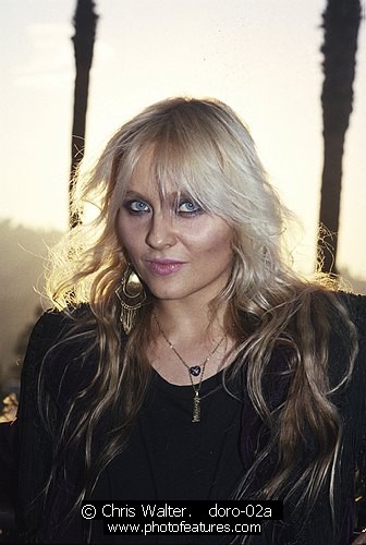 Photo of Doro Pesch for media use , reference; doro-02a,www.photofeatures.com