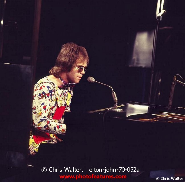 Photo of Elton John for media use , reference; elton-john-70-032a,www.photofeatures.com