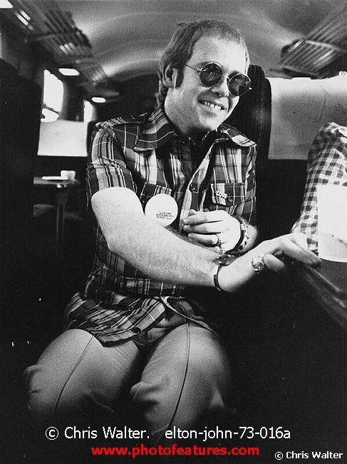Photo of Elton John for media use , reference; elton-john-73-016a,www.photofeatures.com