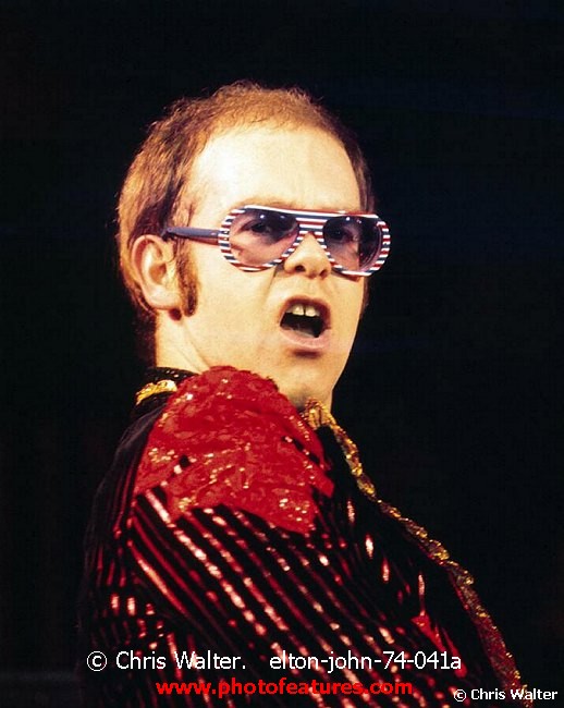 Photo of Elton John for media use , reference; elton-john-74-041a,www.photofeatures.com