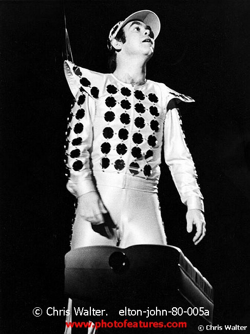 Photo of Elton John for media use , reference; elton-john-80-005a,www.photofeatures.com