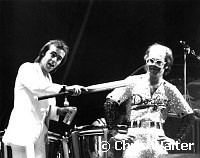 Elton John 1975 with Bernie Taupin at Dodger Stadium<br> Chris Walter<br>