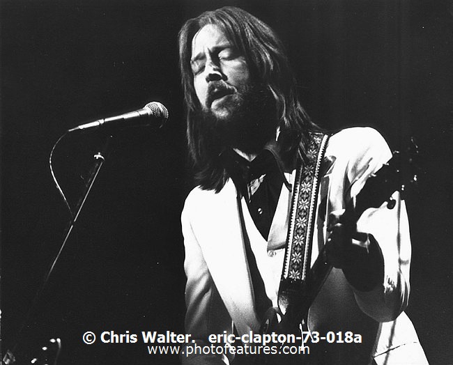 Photo of Eric Clapton for media use , reference; eric-clapton-73-018a,www.photofeatures.com