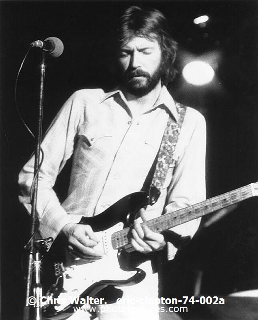 Photo of Eric Clapton for media use , reference; eric-clapton-74-002a,www.photofeatures.com