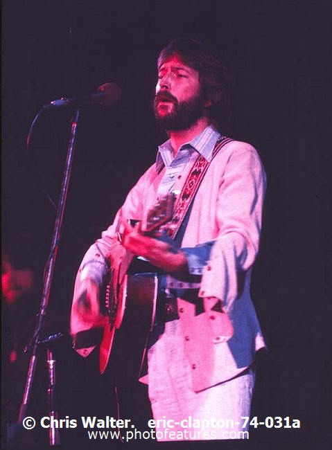 Photo of Eric Clapton for media use , reference; eric-clapton-74-031a,www.photofeatures.com