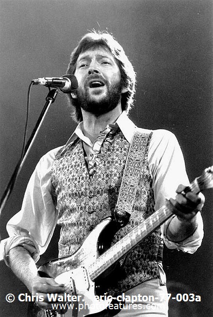 Photo of Eric Clapton for media use , reference; eric-clapton-77-003a,www.photofeatures.com