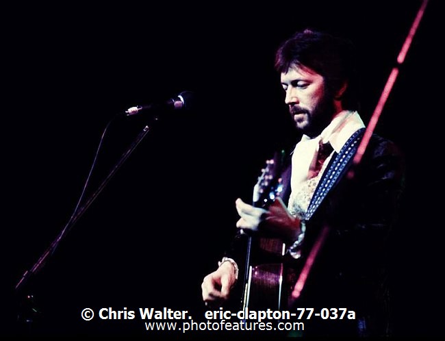 Photo of Eric Clapton for media use , reference; eric-clapton-77-037a,www.photofeatures.com