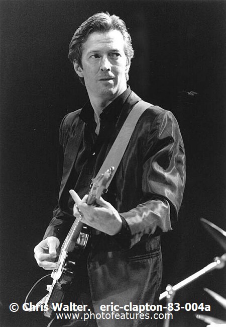 Photo of Eric Clapton for media use , reference; eric-clapton-83-004a,www.photofeatures.com