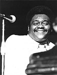 Photo of Fats Domino 1973 London<br> Chris Walter<br>Photofeatures International