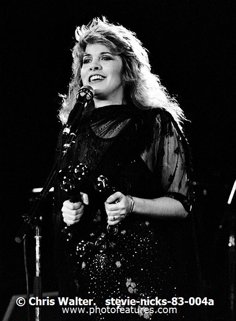 Photo of Fleetwood Mac for media use , reference; stevie-nicks-83-004a,www.photofeatures.com