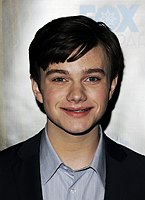 Photo of Chris Colfer at the Fox Winter All Star Party at Villa Sorisso on January 11th, 2010 in Pasadena, California
