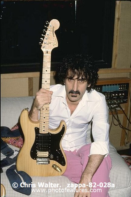 Photo of Frank Zappa for media use , reference; zappa-82-028a,www.photofeatures.com