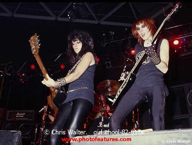 Photo of Girlschool for media use , reference; girlschool-82-017a,www.photofeatures.com
