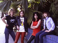 Girlschool 1982 Kelly Johnson, Gil Weston, Kim McAuliffe and Denise Dufort<br> Chris Walter<br>