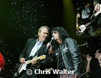 Glen Campbell and Alice Cooper at Alice Cooper's Christmas Pudding show for his Solid Rock Foundation Charity at Dodge Theatre in Phoenix, Arizona, December 18th 2004. Photo by Chris Walter/Photofeatures.