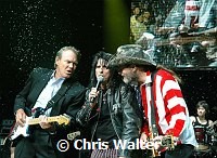 Glen Campbell, Alice Cooper and Ted Nugent at Alice Cooper's Christmas Pudding show for his Solid Rock Foundation Charity at Dodge Theatre in Phoenix, Arizona, December 18th 2004. Photo by Chris Walter/Photofeatures.