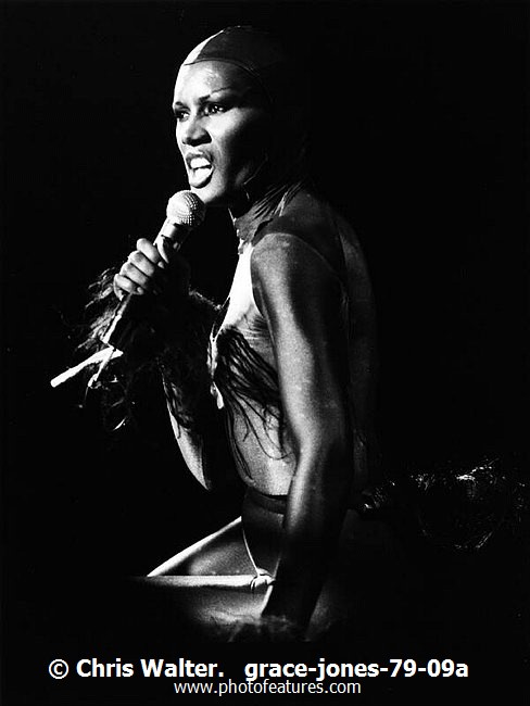Photo of Grace Jones for media use , reference; grace-jones-79-09a,www.photofeatures.com