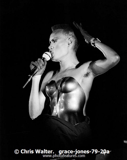 Photo of Grace Jones for media use , reference; grace-jones-79-20a,www.photofeatures.com