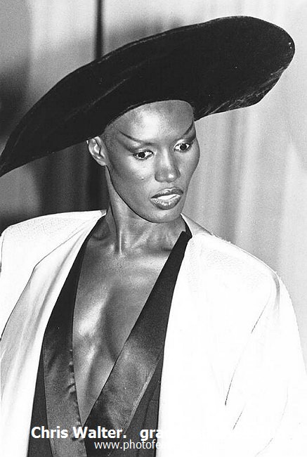 Photo of Grace Jones for media use , reference; grace-jones-84-10a,www.photofeatures.com