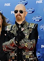 Photo of Rob Halford of Judas Priest at the 2011 American Idol Finale at the Nokia Theatre in Los Angeles, May 25th 2011.<br>Photo by Chris Walter/Photofeatures