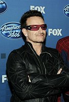 Photo of Bono of U2 at the 2011 American Idol Finale at Nokia Theatre in Los Angeles, May 25th 2011.<br><br>Photo by Chris Walter/Photofeatures