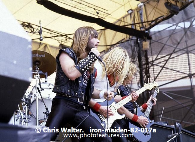 Photo of Iron Maiden for media use , reference; iron-maiden-82-017a,www.photofeatures.com