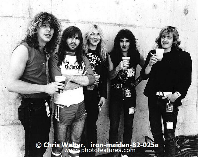 Photo of Iron Maiden for media use , reference; iron-maiden-82-025a,www.photofeatures.com