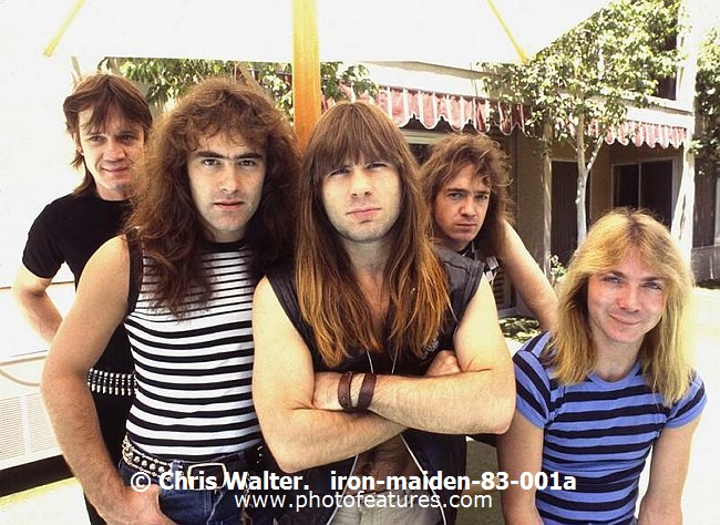 Photo of Iron Maiden for media use , reference; iron-maiden-83-001a,www.photofeatures.com
