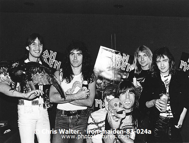 Photo of Iron Maiden for media use , reference; iron-maiden-83-024a,www.photofeatures.com