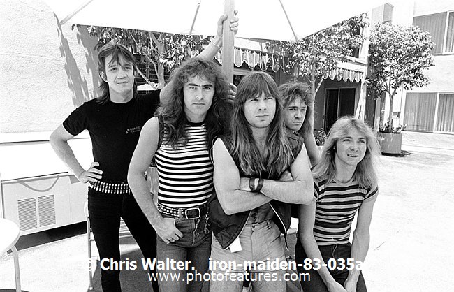 Photo of Iron Maiden for media use , reference; iron-maiden-83-035a,www.photofeatures.com