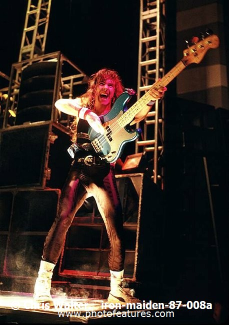 Photo of Iron Maiden for media use , reference; iron-maiden-87-008a,www.photofeatures.com