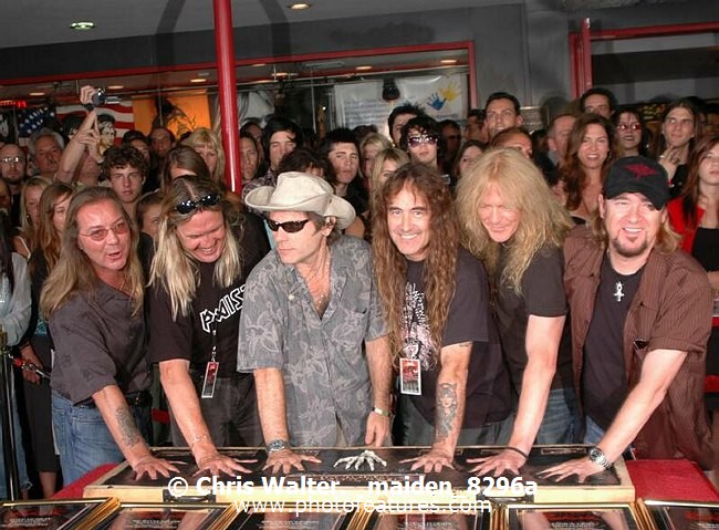 Photo of Iron Maiden for media use , reference; maiden_8296a,www.photofeatures.com