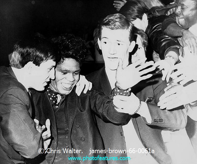 Photo of James Brown for media use , reference; james-brown-66-0061a,www.photofeatures.com