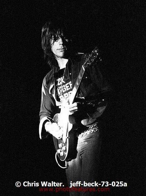 Photo of Jeff Beck for media use , reference; jeff-beck-73-025a,www.photofeatures.com