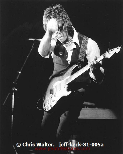 Photo of Jeff Beck for media use , reference; jeff-beck-81-005a,www.photofeatures.com