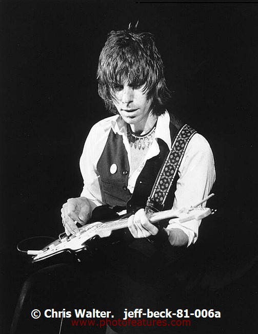 Photo of Jeff Beck for media use , reference; jeff-beck-81-006a,www.photofeatures.com