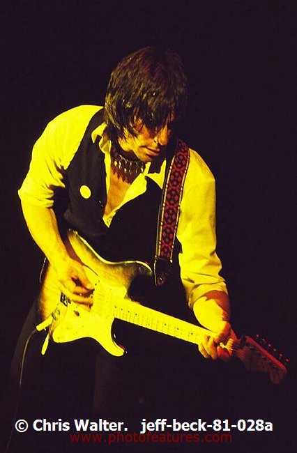 Photo of Jeff Beck for media use , reference; jeff-beck-81-028a,www.photofeatures.com