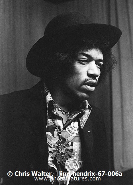 Photo of Jimi Hendrix for media use , reference; jimi-hendrix-67-006a,www.photofeatures.com