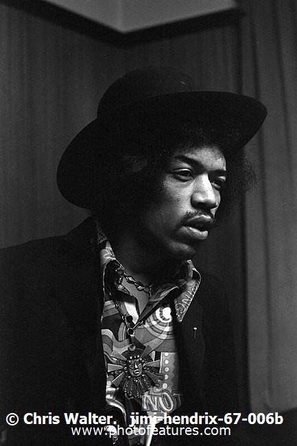 Photo of Jimi Hendrix for media use , reference; jimi-hendrix-67-006b,www.photofeatures.com