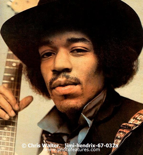 Photo of Jimi Hendrix for media use , reference; jimi-hendrix-67-032a,www.photofeatures.com